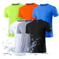 Reflective Shirt Quick Dry Short Sleeve Sport T Shirt gym clothing man Fitness playeras para hombres Breathable Sportswear