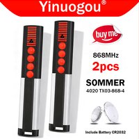 SOMMER 868 MHz 4020 TX03-868-4 4026 TX03-868-2 4031 TX08-868-4 4025 4035 TX02-868-2 4021 4011 Garage Door Remote Control 868MHz