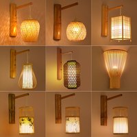New Bamboo Wall Lamps, Chinese Bamboo Art Lamps,Japanese Style B&B, Tea Room, Restaurant, Hotel Corridor, Southeast Asian Lamps