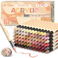 Skin Tones Art Markers,Soft Brush Tip Acrylic Paint Pens,Quick-Drying Waterproof for Sketching,Wood,Glass,Fabric,Rocks Painting