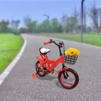 AliExpress NONE 12inch Children Bicycle with Stabilisers for 2-4 Years Old Kids, Carbon Steel Beginner Bike Height Adjustable Cycle with Fenders