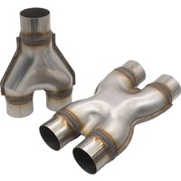 51 57 63 76mm Exhaust X Y Pipe Universal Stainless Steel 2 2.25 2.5 3" Exhaust Muffler X Y Tube 3/4-way Adapter Connector Pipe