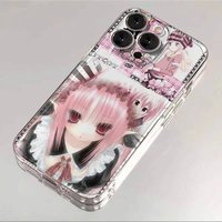 luxury Goth maid girl Clear Soft Case protection for iPhone 11 12 13 14 15 16 plus 17 Air 17 Pro Max 7 8 Plus XR X Gothic Coque