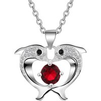 925 Sterling Silver Necklace Pendant Dolphin for Women High Quality Wedding Engagement Jewelry Crystal Zirconium Fashion Gift