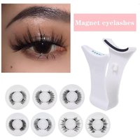 Magnetic Eyelashes Handmade 3D Natural Magnetic False Eyelashes Reusable Magnetic Eyelashes Tweezers Set For Women