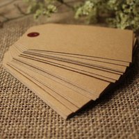 100Pcs Blank Kraft Paper Tags Vintage Brown Packaging Labels for Wedding Party DIY Label Price Tags Gift Decoration