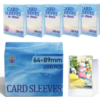 1000 PCS Inner Card Sleeves Perfect Fit MTG/YGO Trading Card ,Sports Cards,Soft Inner Card Sleeves Is Smooth And Tough