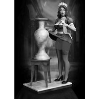 1/24 Scale Resin Figure Assembled Model Kit Beautiful Hot Maid Hobby Miniature Statue Unassembled and Unpainted