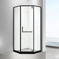 Custom Design 10 mm Frameless 2 Panel Black Bifold Bathroom Screen Single Sliding Glass Cheap Shower Enclosure Shower Doors