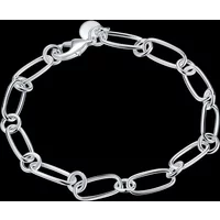 Hot 925 Sterling Silver Circle Chain Bracelets For Woman Men Classic Wedding Party Wild Christmas Gifts Fashion Fine Jewelry