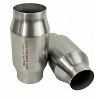 Universal High Flow Racing Catalytic Converter, Weld-On 200 Cell Metal Core, 4" Diameter, 8" Length, Fits 2.5" / 3" Inlet Outlet