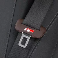 2pcs PU Leather Car Seat Belt Buckle Clip Cover Protector Anti-Scratch Case For VW Volkswagen Golf Polo Tiguan R line Rline
