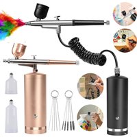 Airbrush with Compressor Paint Spray Gun Airbrush Painting Mini Spray Gun for Paint Modeling Crafts Airbrush Kit with Compressor