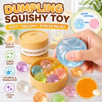 5Pcs Dumpling Squishy, Crystal Stress Ball, Maltose Slow Rebound Fidget, Aesthetic Desk Decor, Anxiety Relief Sensory Toy