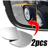 Blind Spot mirror, Square HD Glass Convex Rear View Mirror, Strengthened Adhesive and Upgrade Stick Area, Pack of 2 (Upgraded)