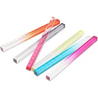 1pcs Colorful Clear Straight Ruler 15cm Four Edges Acrylic Transparent Gradient Lightweight Measuring Tools for Students A7795