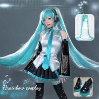 Mikku Cosplay Mikuku Formula Suits Cosplay Costume Snow MIKKU Christmas Outfits Uniforms JK Dress Sets Clothes Wig Mikuu Cosplay
