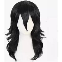 Akademia Shouta Aizawa 45cm Black Curly Wig Heat Resistant Cosplay Costume Wig