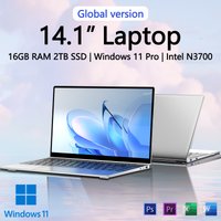 Neuer Ultra-Slim-Laptop 14,1 Zoll 16GB RAM 2TB SSD Intel 4405U Gaming-PC 1920*1080 Display Büro- und Lerncomputer PC Windows 11 Pro