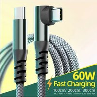60W PD USB C Fast Charging Cable 1M 2M 3M 10FT Data Transfer Cord for iPhone 15/15Plus/15Pro Max