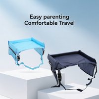 Car Baby Stroller Tray, Kids Travel Tray, Large Size Foldable, Fits Fruits Snacks Books Toys, Multi-Purpose