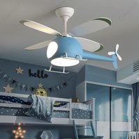 Creative and Simple New LED Helicopter Airplane Fan Chandelier Children's Bedroom Ceiling Fan Lamp