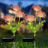 Solar Lawn Lamp Red Magic Lily Ground LED Lights Eternal Flower Outdoor Patio Garden Simulation Wedding Holiday Home Decoration