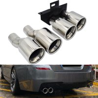 Exhaust Tip For BMW F10 F11 520i 523i 528i 530i Dual Exhaust Pipe To M5 Look Quad Muffler Tip Tailpipe Nozzle