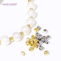 2.5*2mm 18K Gold Plated Brass Tube Beads Spacer Beads For Bracelet Jewelry Making Findings DIY Jewelry Material Wholesale