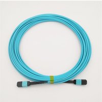 OM3 Multimode MPO to MPO Fiber Cable 8 Cores Compatible with LSZH for Data Communication