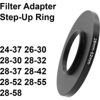Camera lens Filter Adapter Ring Step Up Ring 24-37 26-30 28-30 28-32 28-37 28-42 28-52 28-55 28-58 for UV ND CPL Lens Hood etc.