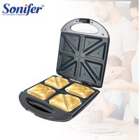 Electric sandwich Maker Triangle Plate Panini Cooking Kitchen Appliances Breakfast Waffles Machine Non-stick Iron Pan Sonifer