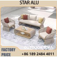 7-Piece Rattan Outdoor Sofa Set Waterproof Patio Furniture Lazy Design