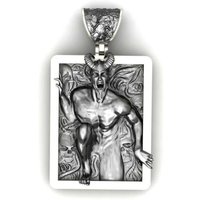 Hip Hop Fashion Stainless Steel Necklace Personality Punk Retro Demon Skull Pendant Necklace For Trendy Men Women