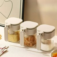 Kitchen Seasoning Tank Household Seasoning Bottle Sealed Salt Tank Moisture-proof Seasoning Storage Box Cumin Seasoning Box