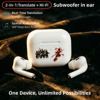 AI Translate HiFi Stereo Earphones Noise Reduction Long Battery Headsets Subwoofer In Ear With Mic Earbuds Sweat Proof