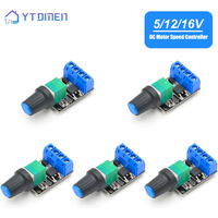 1-5PCS 10A PWM DC Motor Speed Controller LED Dimmer Module 5V 12V 16V Input Voltage Regulation for Motor Fan LED Strip