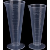 50ml/100ml Transparent Plastic Cone Measuring Cup With Scale Graduated Cylinders School Laboratory Kitchen Measure Accessories