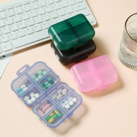 New Mini Portable Premuim 8 Grids Pill Cases Small Organizer Box Weekly Travel Pill Case Container for Vitamin Fish Oil Daily
