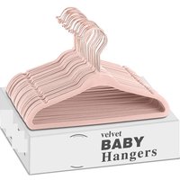 Velvet Hangers for Clothes 10PCS 30/35/38cm Children Flocking Non-slip Plastic Flocking Coat Flocked Hanger Seamless Drying Rack