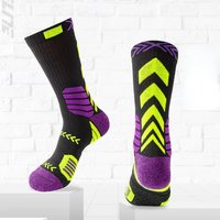 AliExpress NONE 3 Pairs Sport Running Socks Athletic Breathable Mesh Thick Compression Basketball Socks Sweat Absorb Professional Cycling Socks