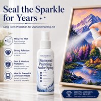Diamond Painting Sealer Spray 60ml, Clear Finish Glue Mist for Art Protection, Puzzle Bead Fixative, Quick Dry Craft Supply