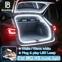 For MG HS Car Rear tailgate decoration LED, Plug & play car trunk light bar, White warm white Trunk LED Lamp Auto tailgate parts