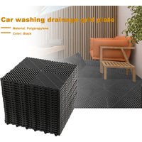 Lot de 20 dalles de sol pour garage, antidérapantes et résistantes aux taches, dalles modulaires avec de grands trous de drainage, installation sans outil, résistantes aux intempéries et aux UV, pour