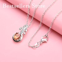 925 sterling silver 16-30 inch exquisite zircon pendant necklace for women's fashionable wedding gift jewelry