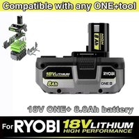 Pour batterie au lithium haute performance RYOBI 18V sans effet mémoire, faible auto-décharge, adaptée à tous les outils P108, P109