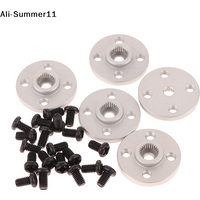 【S11】5Set Aluminum Alloy Steering Gear Disc Stent 25T Servo Arm Round Type For MG995 MG996R RC Robot Car Motor Connector