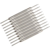 Prettyia-exacpilles de liaison de bracelet de montre en acier inoxydable, barre de ressort, dissolvant, outils de réparation de montre, document argenté, 10 pièces