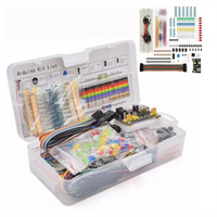 DIY Electronics Components Kit Project Starter Electronic DIY Kit with 830 Tie-points Breadboard for Arduino R3 with Box