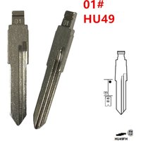 10pcs 01# HU49 Uncut Flip Key Blank for VW Jetta Santana for KD Keydiy Xhorse VVDI Remotes Universal No.01 Metal Car Key Blade